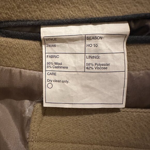 JCrew Men's Overcoat Tan XL Tall Mayfair Topcoat - Picture 5 of 5